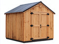Gartenhäuser Holz Gartenhaus 300x250x220 cm Naturholz Schwarz Klassisches Design