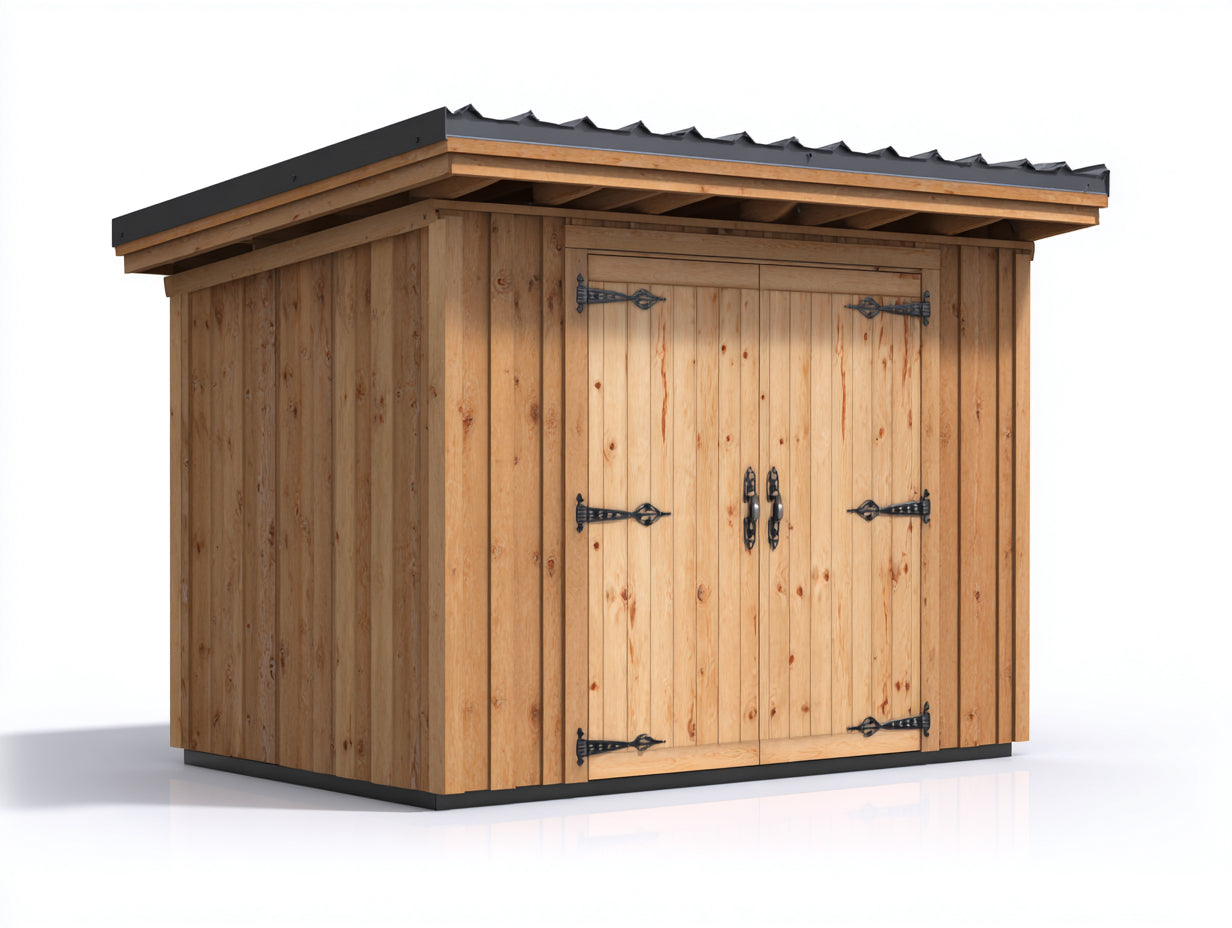 Gartenhäuser Holz Gartenhaus 320x250x220 cm Naturholz Schwarz Modernes Design