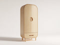 Kleiderschrank Holzoptik 80x45x180 cm Natur 2 Türen 1 Schublade Modernes Design