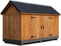 Gartenhäuser 300x250x220 cm Holz Naturholz - Geräumiges Gartenhaus mit Doppeltür und Satteldach