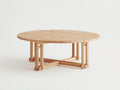 Gartentisch Massivholz Teak 160x160x75 cm - Naturholzfarbe - Rundes Design für Garten und Terrasse