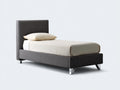 Einzelbett Polsterbett Stoffbezug 200x100x105 cm - Dunkelgrau - Modernes Design