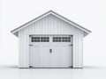 Gartenhäuser aus Holz 300 x 250 x 250 cm - Weiß und Grau - Gerätehaus mit Doppelflügeltor und Fenstereinsätzen
