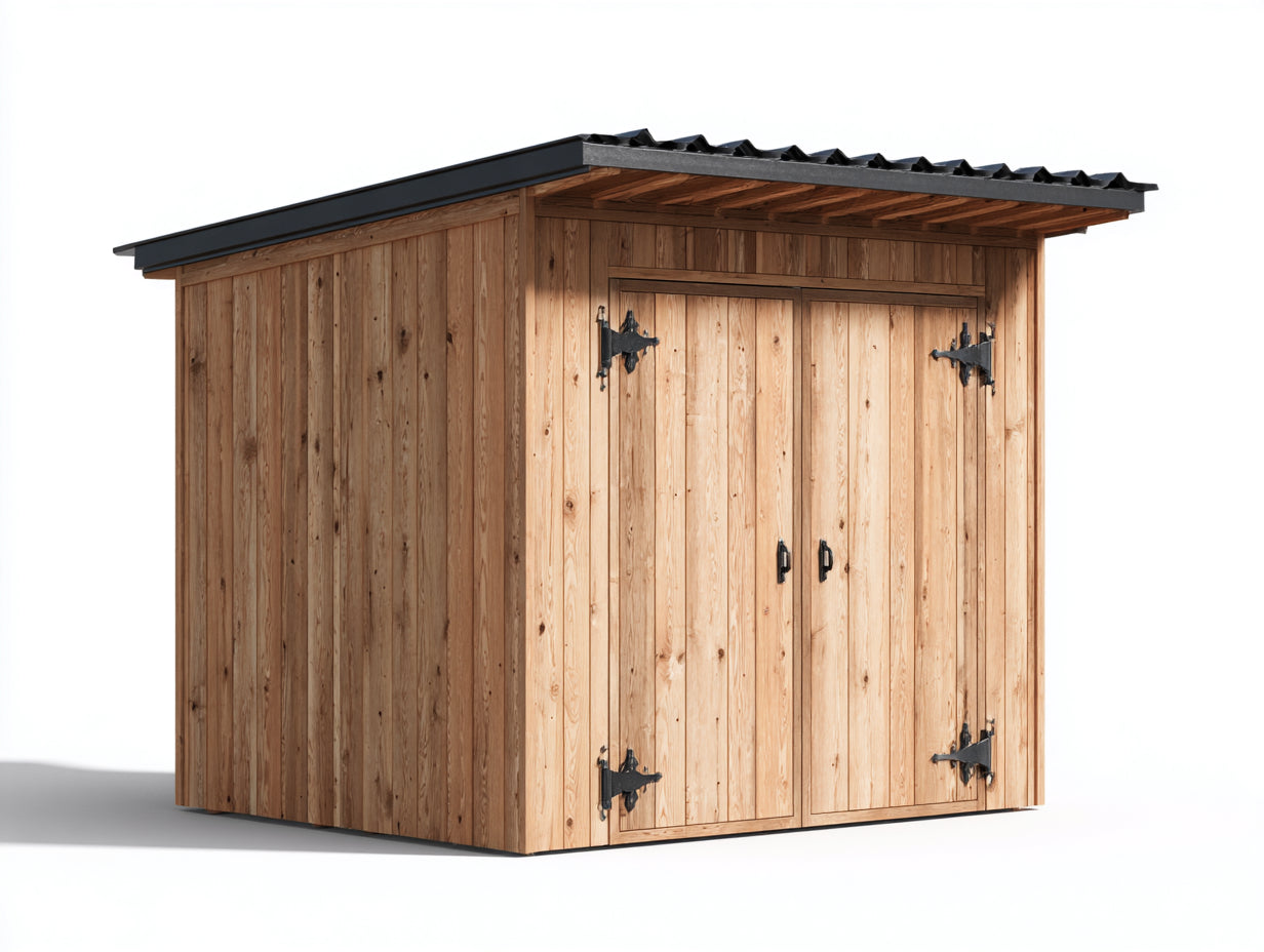 Gartenhäuser Holz Gartenhaus 300x250x220 cm - Naturholz Schwarz - Modernes Design für den Außenbereich