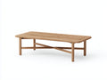 Gartentisch aus Holz 120 x 60 x 42 cm - Natur - Rechteckiger Couchtisch für Garten und Terrasse